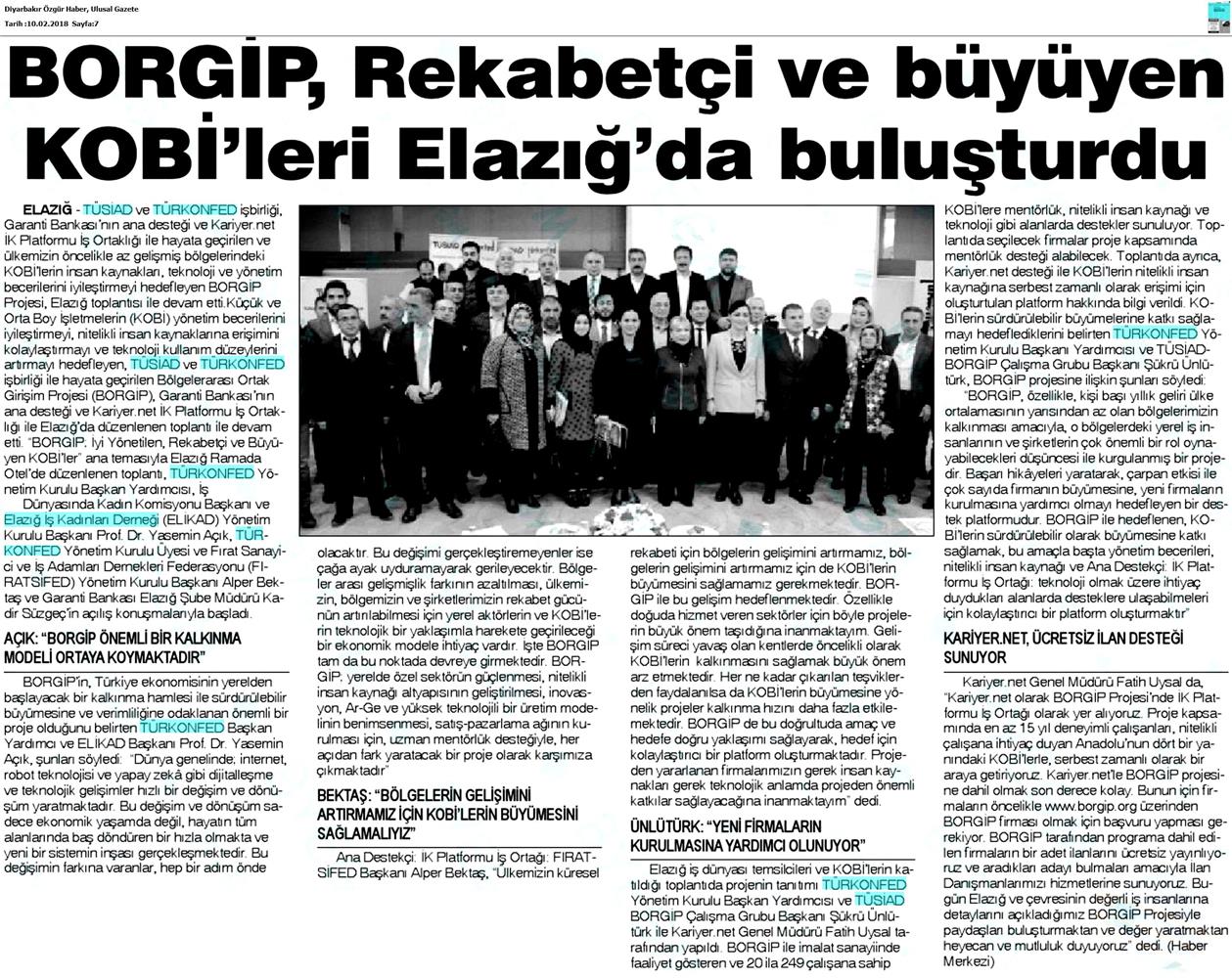 Borgip Elazig Toplantısı Medya Yansimalari 8 Subat 2018 Elazig - 11