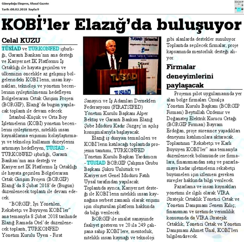 Borgip Elazig Toplantısı Medya Yansimalari 8 Subat 2018 Elazig - 13