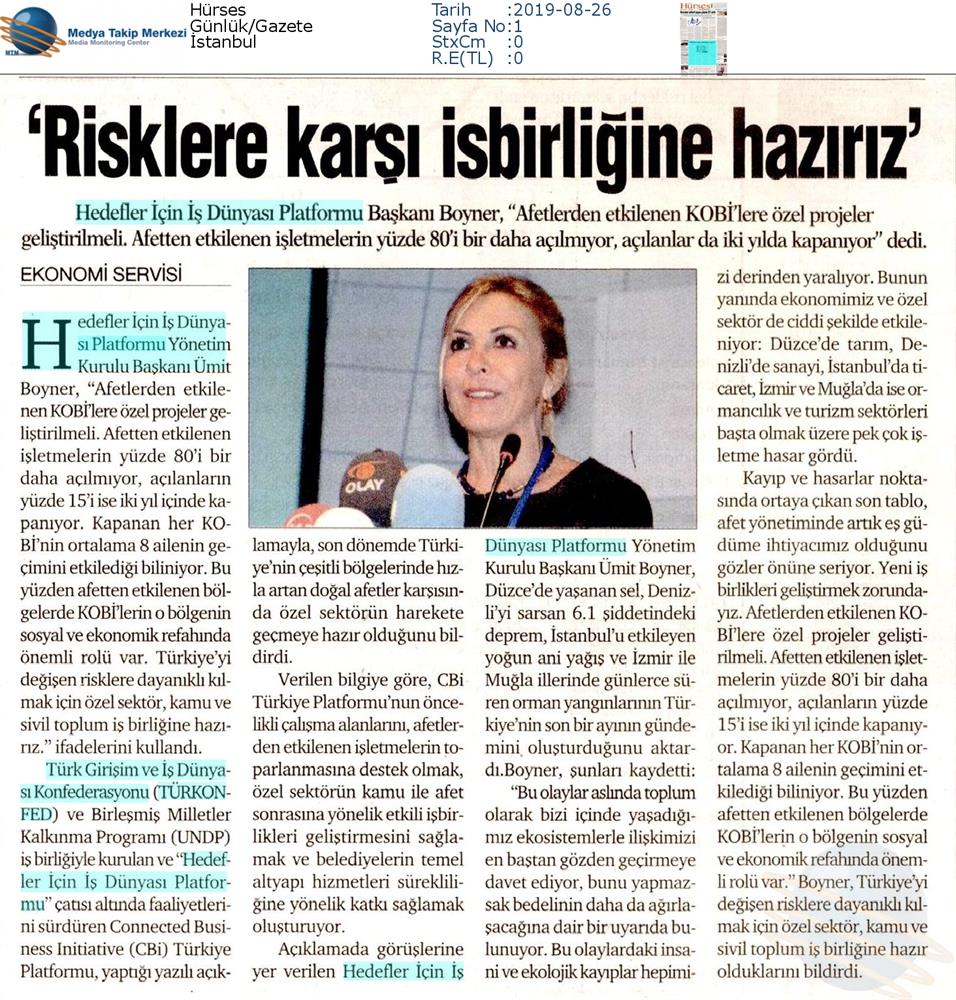 Boyner Ozel Sektor Dogal Afetlerde Sorumluluk Almaya Ve İşbirliğine Hazir Basin Yansimalari 23 Agustos 2019 - 10