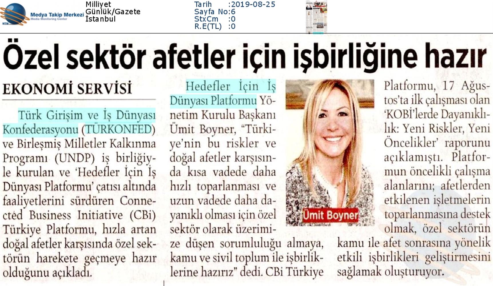 Boyner Ozel Sektor Dogal Afetlerde Sorumluluk Almaya Ve İşbirliğine Hazir Basin Yansimalari 23 Agustos 2019 - 12