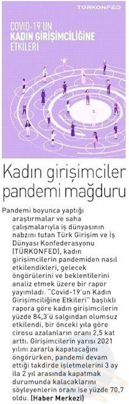 COVID 19un Kadin Girişimciligine Etkileri Raporu Basin Yansimalari 12 Temmuz 2021 - 1