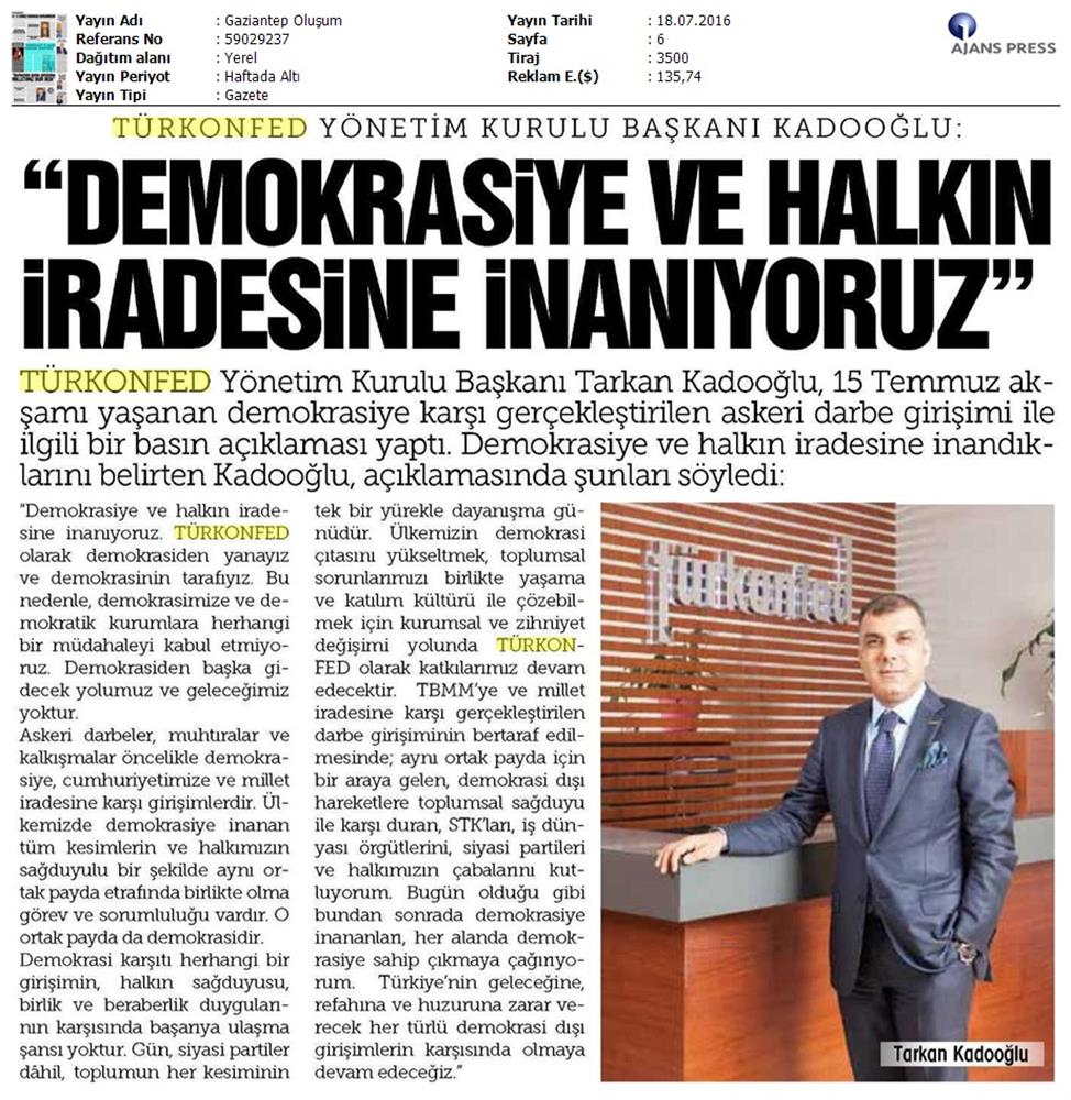 Demokrasi Basin Aciklamasi Ve Medya Yansimalari 6 Temmuz 2016 - 2