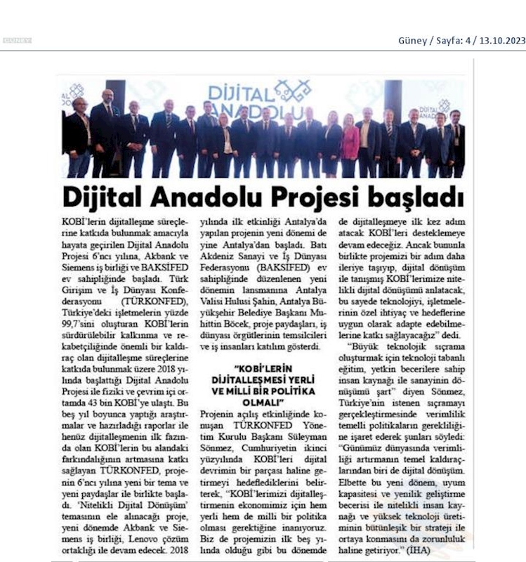 Dijital Anadolu 11 Ekim 2023 Antalya - 1