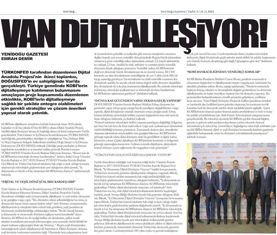 Dijital Anadolu 22 Kasim 2023 Van - 6