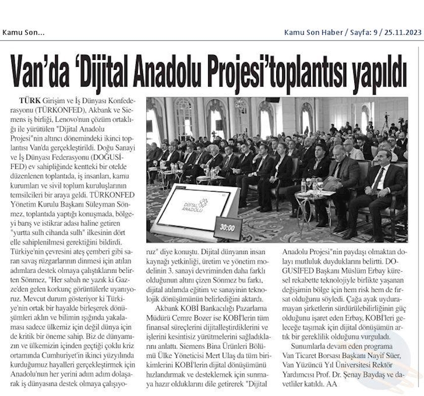 Dijital Anadolu 22 Kasim 2023 Van - 7