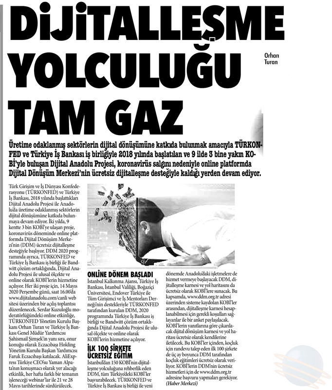 Dijital Anadolu Canli Yayinlari Basin Yansimalari 2020 - 30