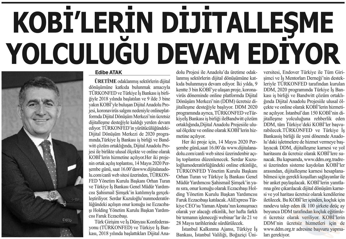 Dijital Anadolu Canli Yayinlari Basin Yansimalari 2020 - 33