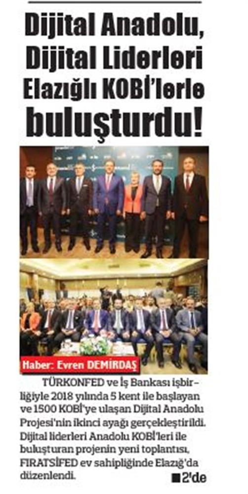 Dijital Anadolu Medya Yansimalari 27 Eylul 2019 Elazig - 1