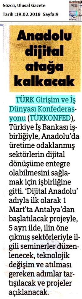 Dijital Anadolu Medya Yansimalari 19 Subat 2018 - 1