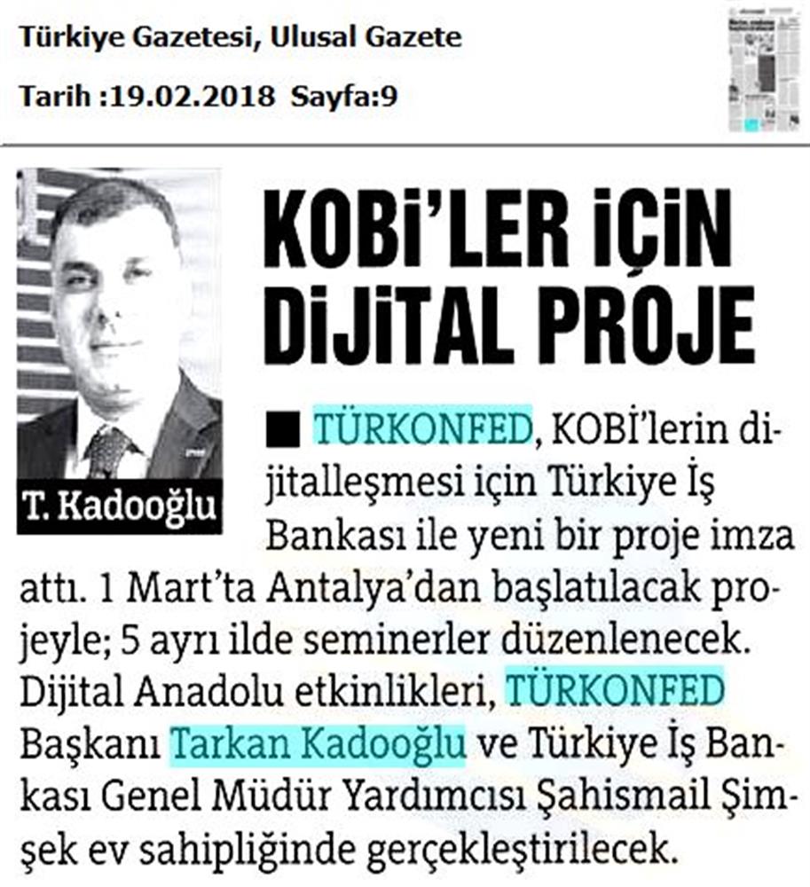Dijital Anadolu Medya Yansimalari 19 Subat 2018 - 12