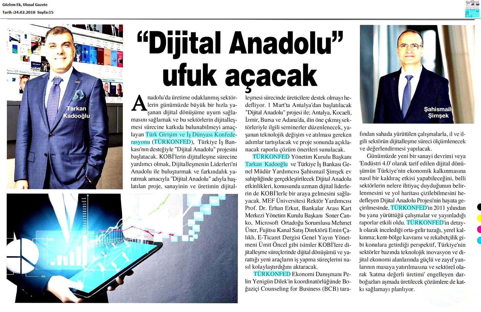 Dijital Anadolu Medya Yansimalari 19 Subat 2018 - 24