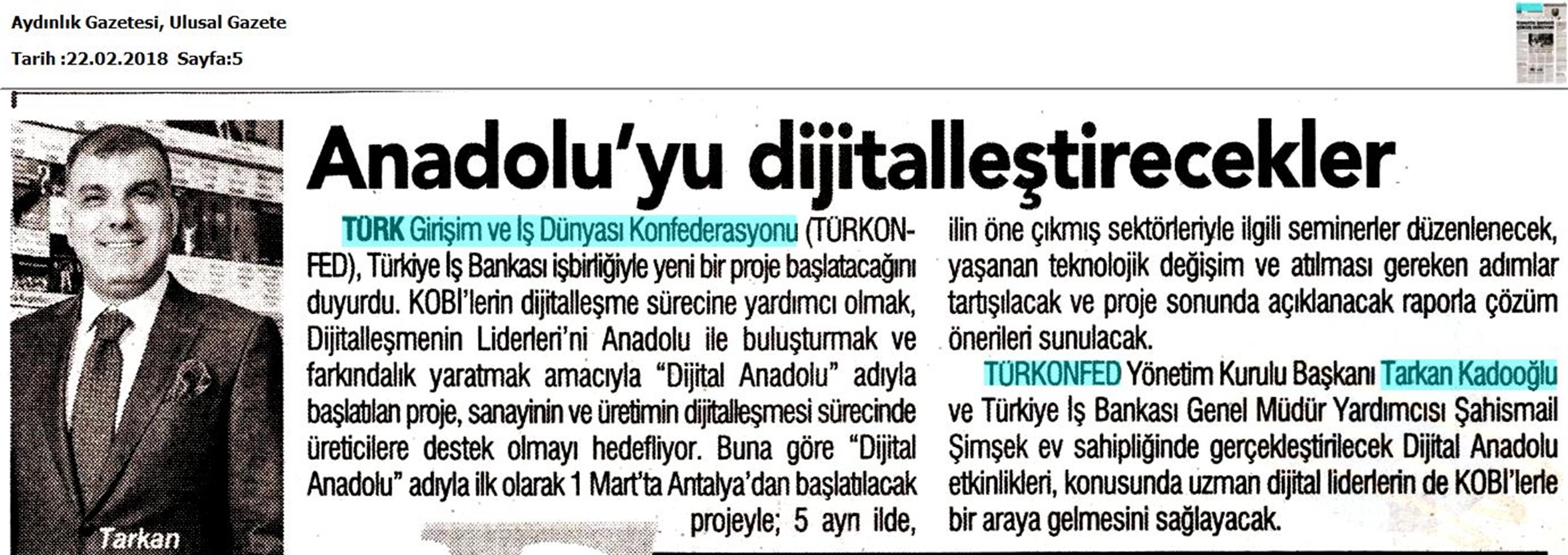 Dijital Anadolu Medya Yansimalari 19 Subat 2018 - 32