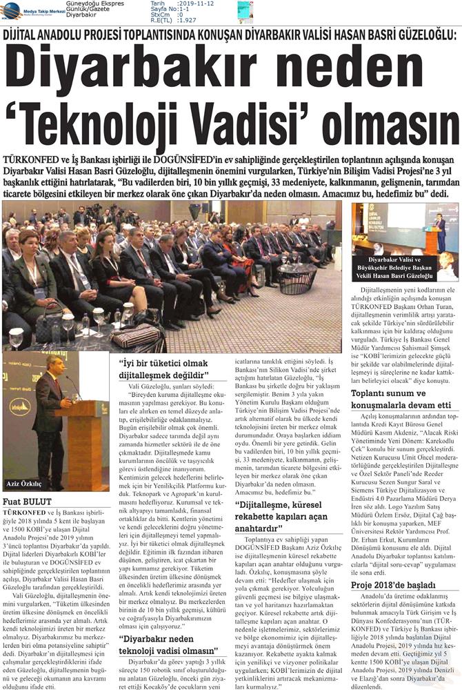 Dijital Anadolu Toplantısı Medya Yansimalari 12 Kasim Diyarbakir - 3