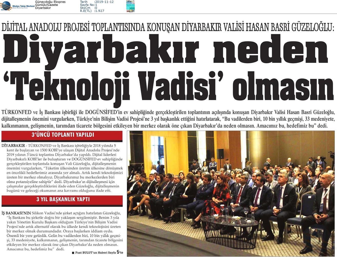 Dijital Anadolu Toplantısı Medya Yansimalari 12 Kasim Diyarbakir - 10