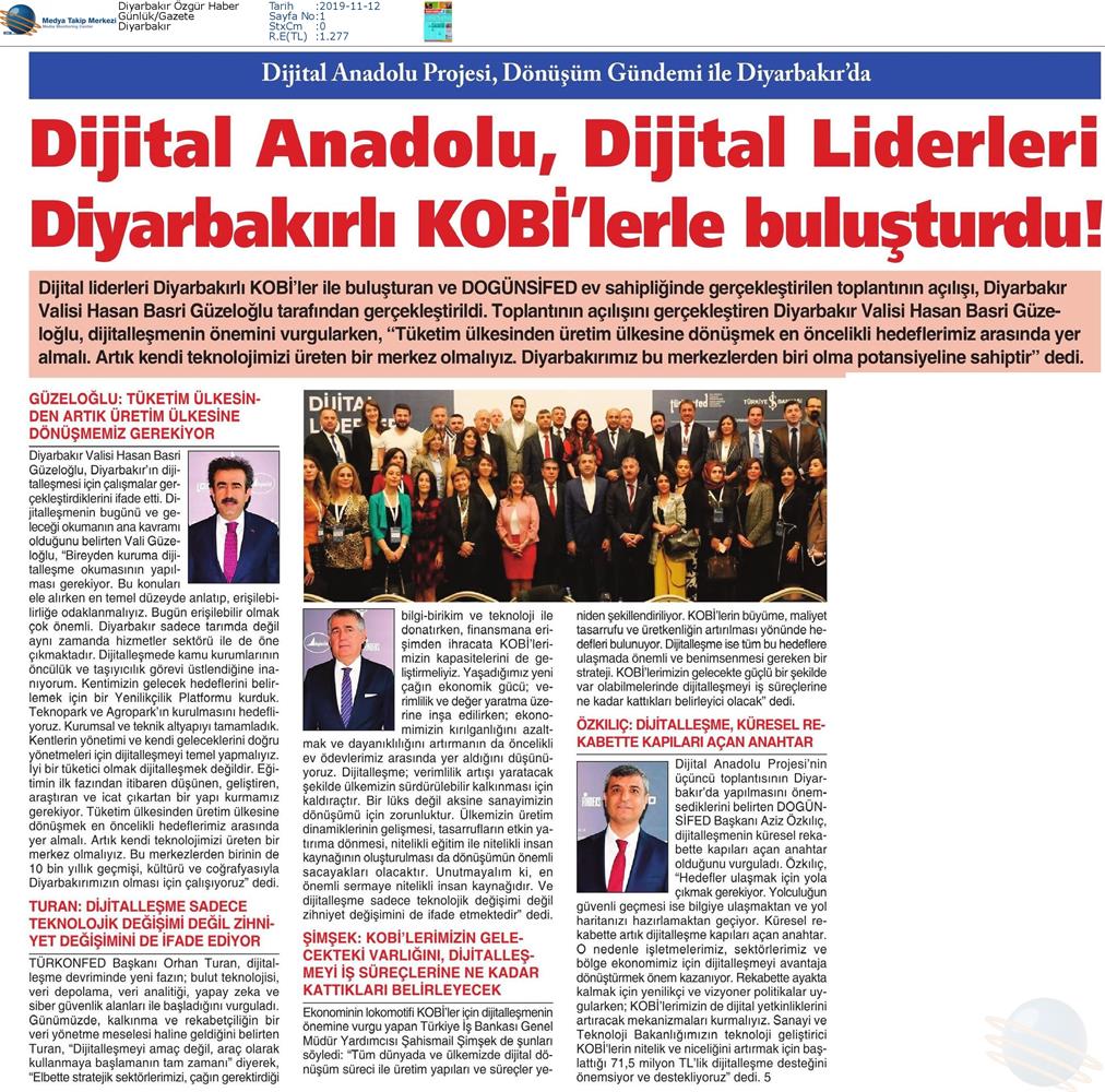 Dijital Anadolu Toplantısı Medya Yansimalari 12 Kasim Diyarbakir - 11