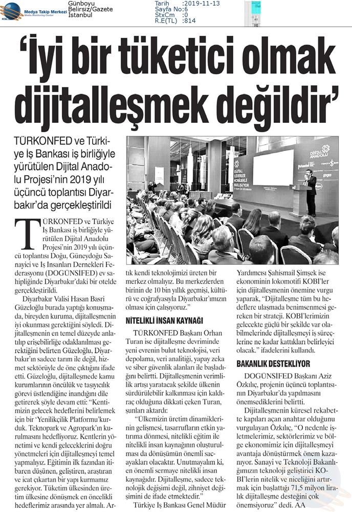Dijital Anadolu Toplantısı Medya Yansimalari 12 Kasim Diyarbakir - 12