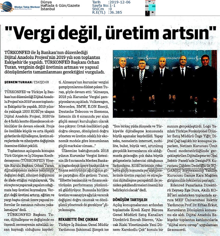 Dijital Anadolu Toplantısı Medya Yansimalari 5 Aralik 2019 Eskisehir - 10