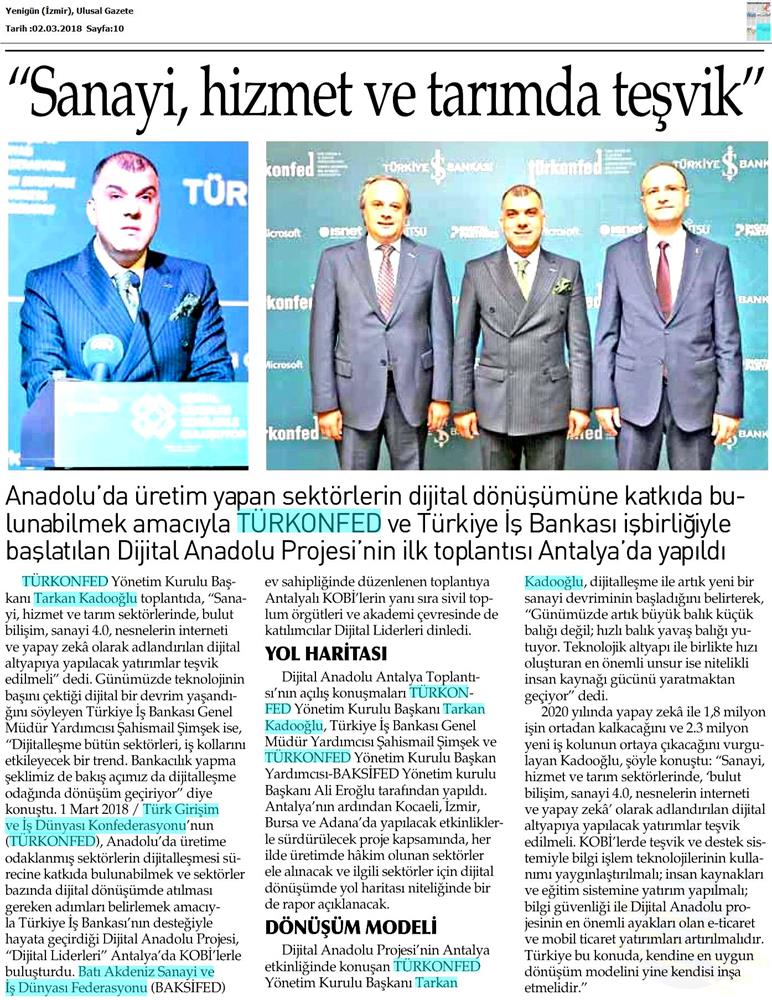 Dijital Anadolu Toplantısı Medya Yansimalari 1 Mart 2018 Antalya - 1