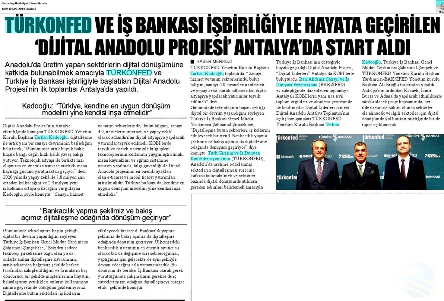 Dijital Anadolu Toplantısı Medya Yansimalari 1 Mart 2018 Antalya - 4