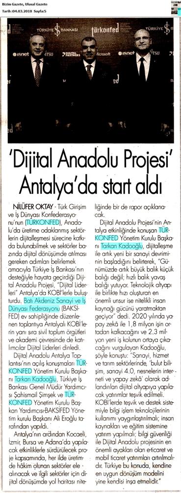 Dijital Anadolu Toplantısı Medya Yansimalari 1 Mart 2018 Antalya - 13