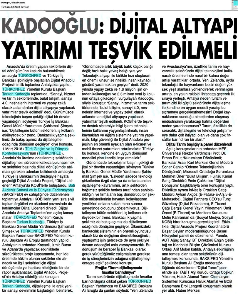Dijital Anadolu Toplantısı Medya Yansimalari 1 Mart 2018 Antalya - 17