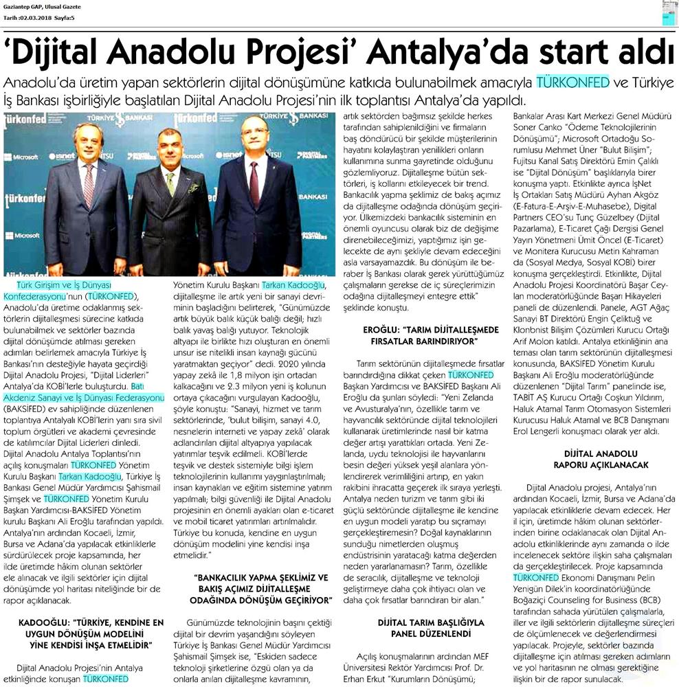 Dijital Anadolu Toplantısı Medya Yansimalari 1 Mart 2018 Antalya - 29