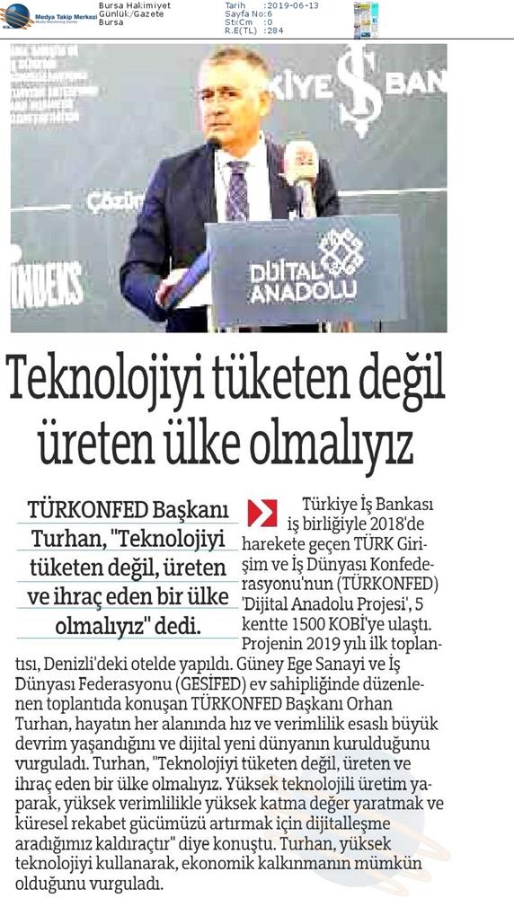 Dijital Anadolu Toplantısı Medya Yansimalari 11 Haziran 2019 Denizli - 1