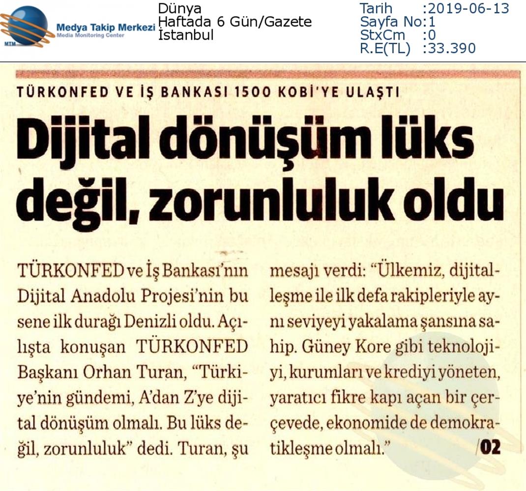 Dijital Anadolu Toplantısı Medya Yansimalari 11 Haziran 2019 Denizli - 5