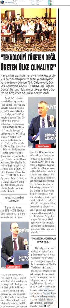 Dijital Anadolu Toplantısı Medya Yansimalari 11 Haziran 2019 Denizli - 17