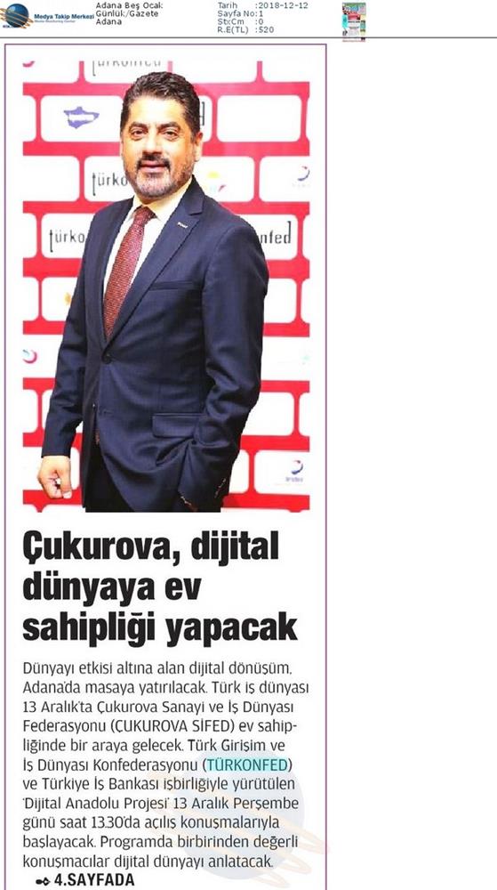 Dijital Anadolu Toplantısı Medya Yansimalari 13 Aralik 2018 Adana - 22