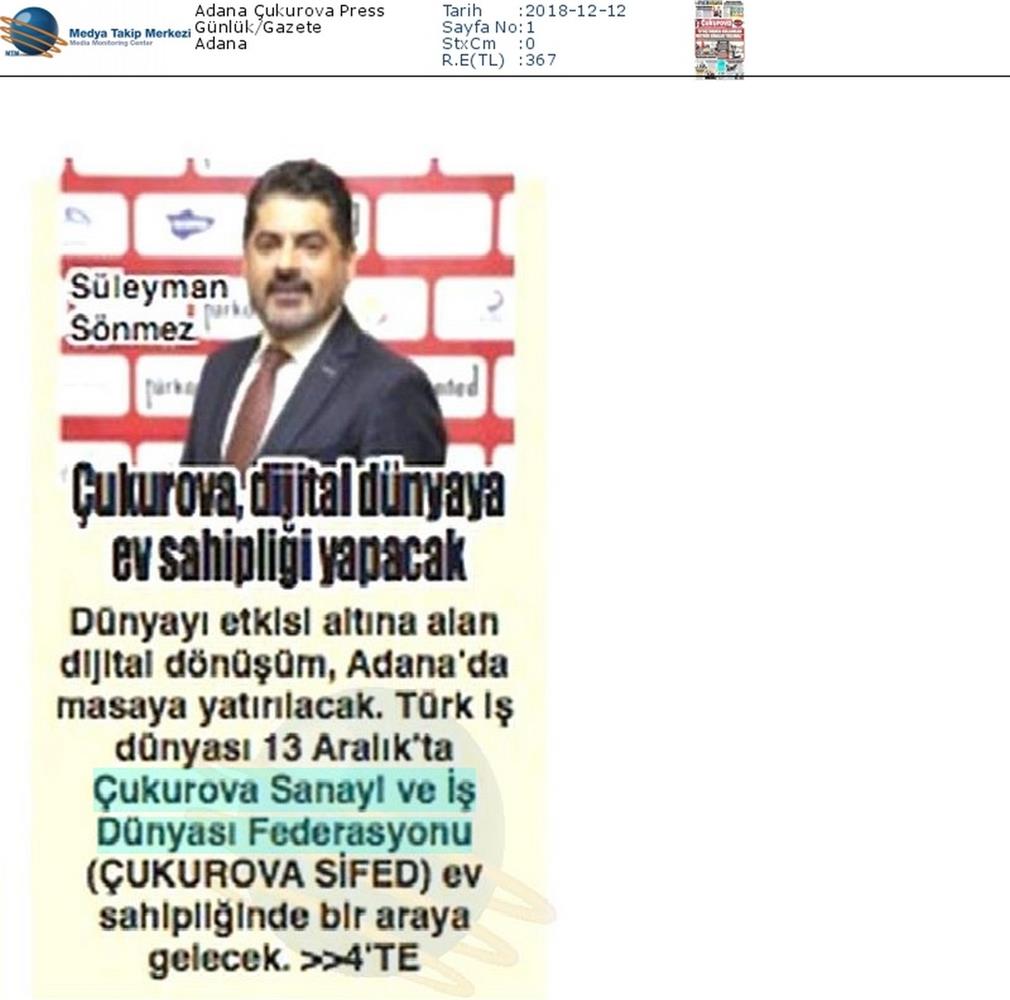 Dijital Anadolu Toplantısı Medya Yansimalari 13 Aralik 2018 Adana - 33