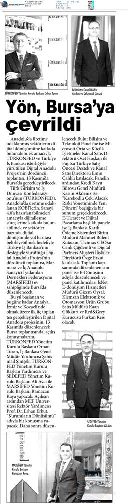 Dijital Anadolu Toplantısı Medya Yansimalari 13 Kasim Bursa - 2
