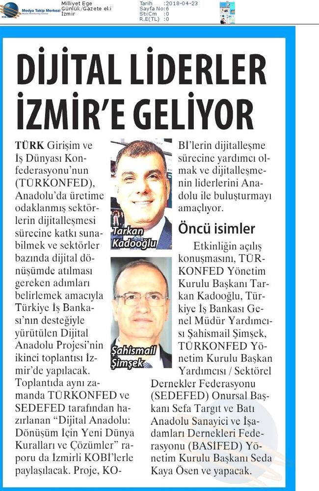 Dijital Anadolu Toplantısı Medya Yansimalari 25 Nisan 2018 Izmir - 1
