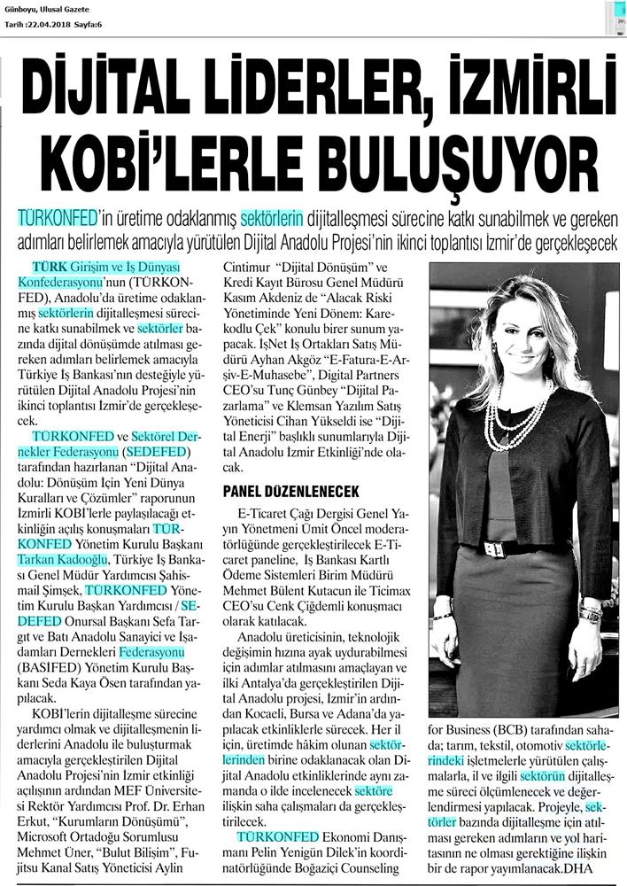 Dijital Anadolu Toplantısı Medya Yansimalari 25 Nisan 2018 Izmir - 3
