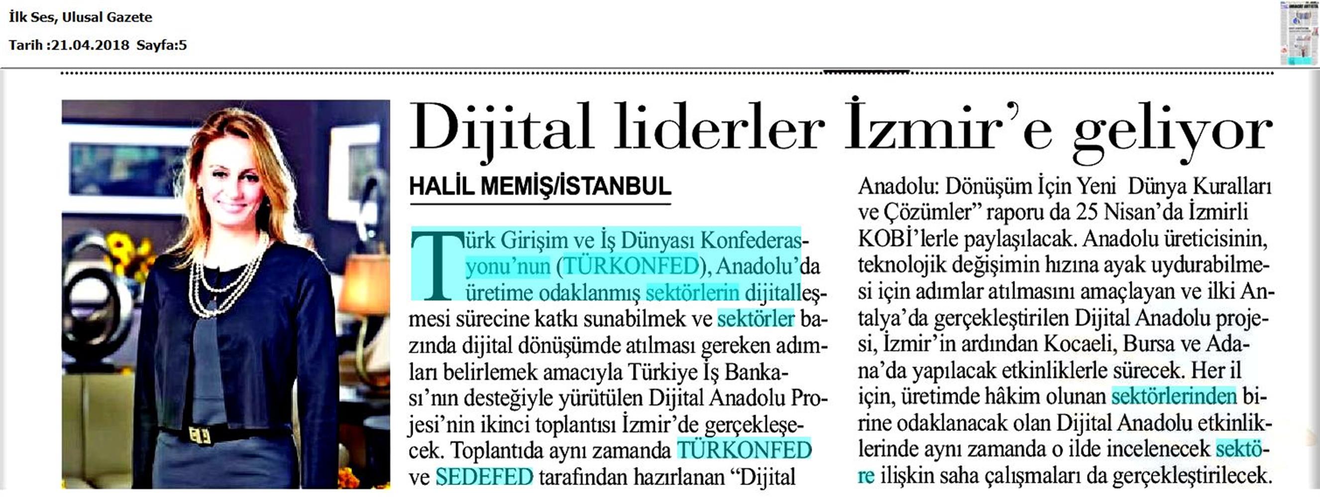 Dijital Anadolu Toplantısı Medya Yansimalari 25 Nisan 2018 Izmir - 25