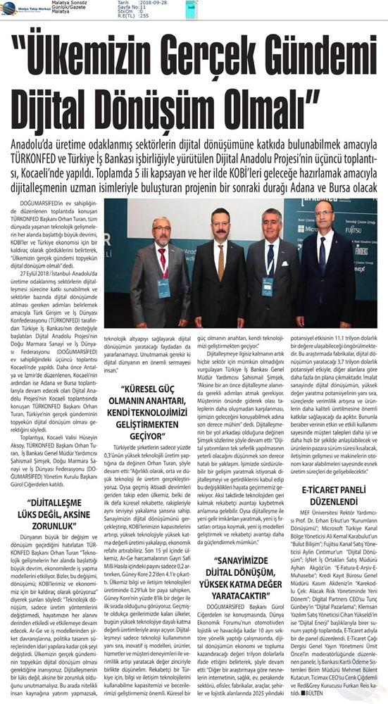 Dijital Anadolu Toplantısı Medya Yansimalari 26 Eylul 2018 Kocaeli - 11
