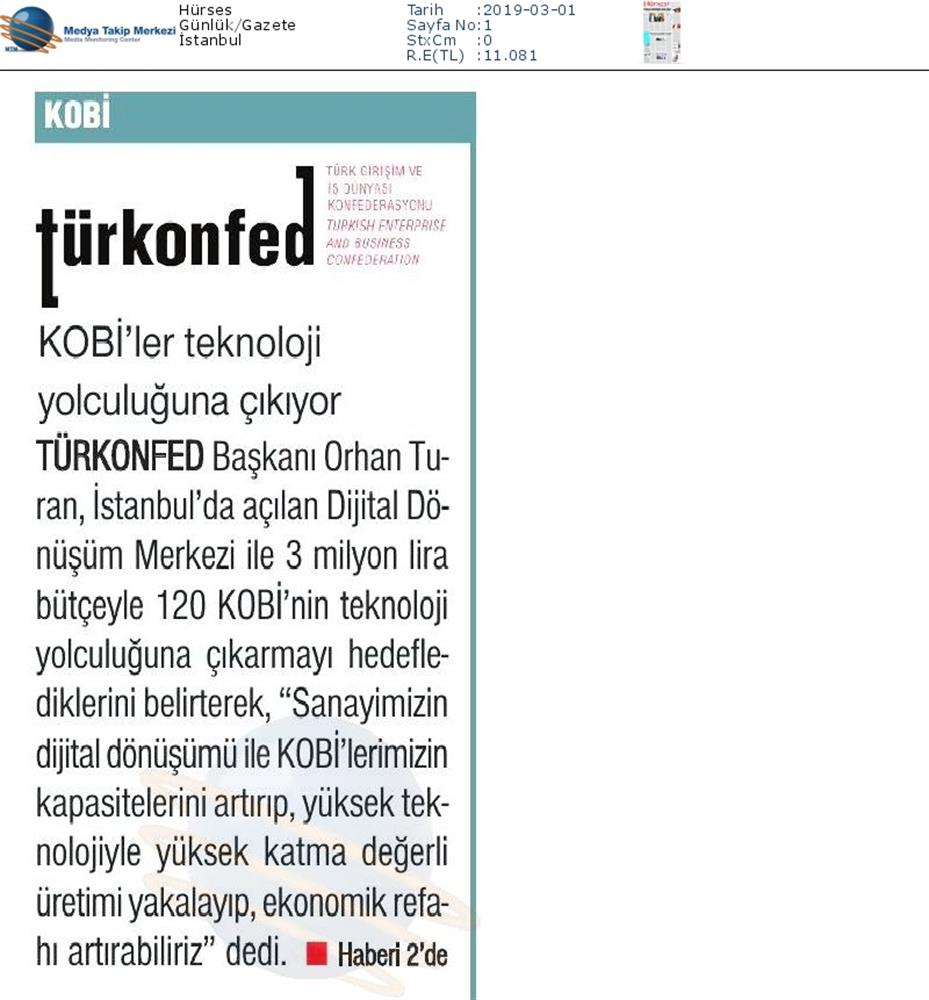 Dijital Dönüşüm Merkezi Tanitim Toplantısı Medya Yansimalari 26 Subat 2019 Istanbul - 10