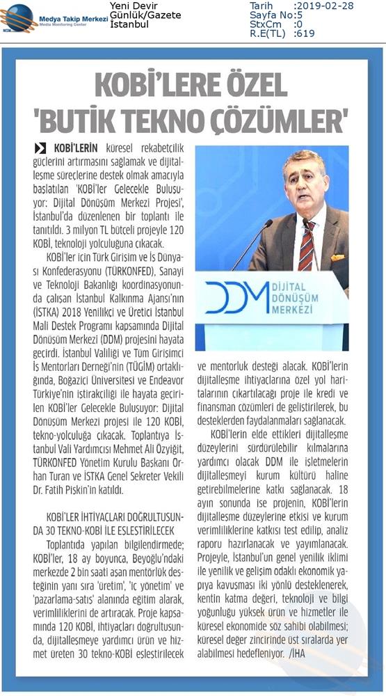 Dijital Dönüşüm Merkezi Tanitim Toplantısı Medya Yansimalari 26 Subat 2019 Istanbul - 13