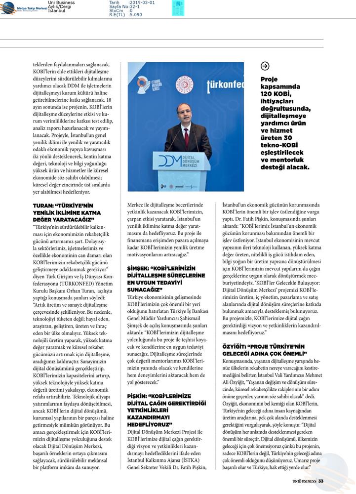 Dijital Dönüşüm Merkezi Tanitim Toplantısı Medya Yansimalari 26 Subat 2019 Istanbul - 23