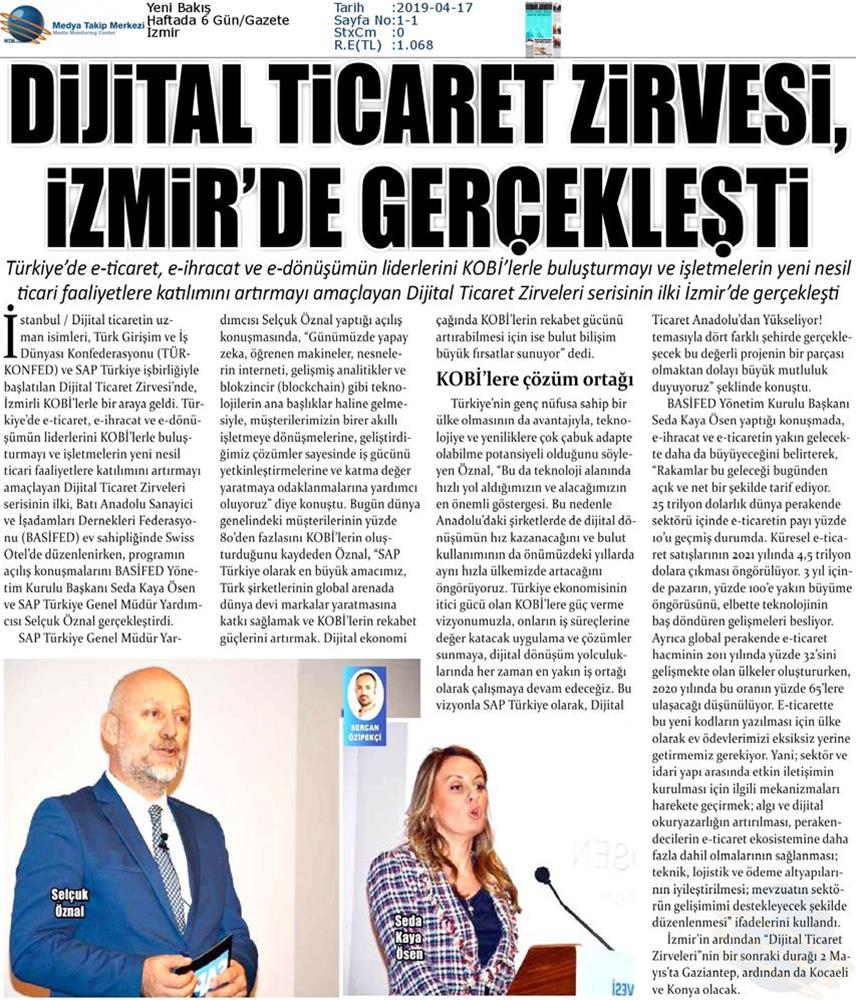 Dijital Ticaret Zirvesi Medya Yansimalari 16 Nisan 2019 Izmir - 8