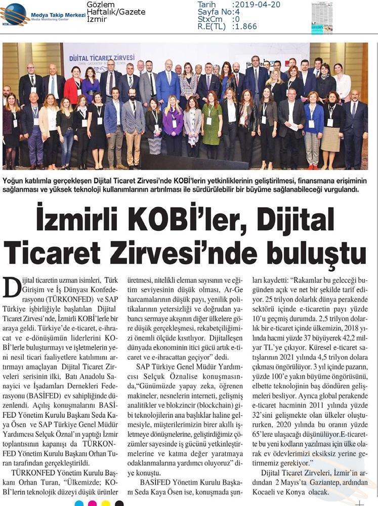 Dijital Ticaret Zirvesi Medya Yansimalari 16 Nisan 2019 Izmir - 12