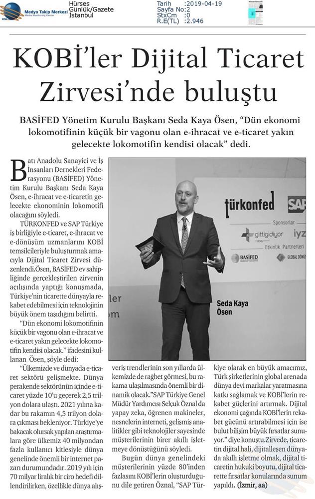 Dijital Ticaret Zirvesi Medya Yansimalari 16 Nisan 2019 Izmir - 14
