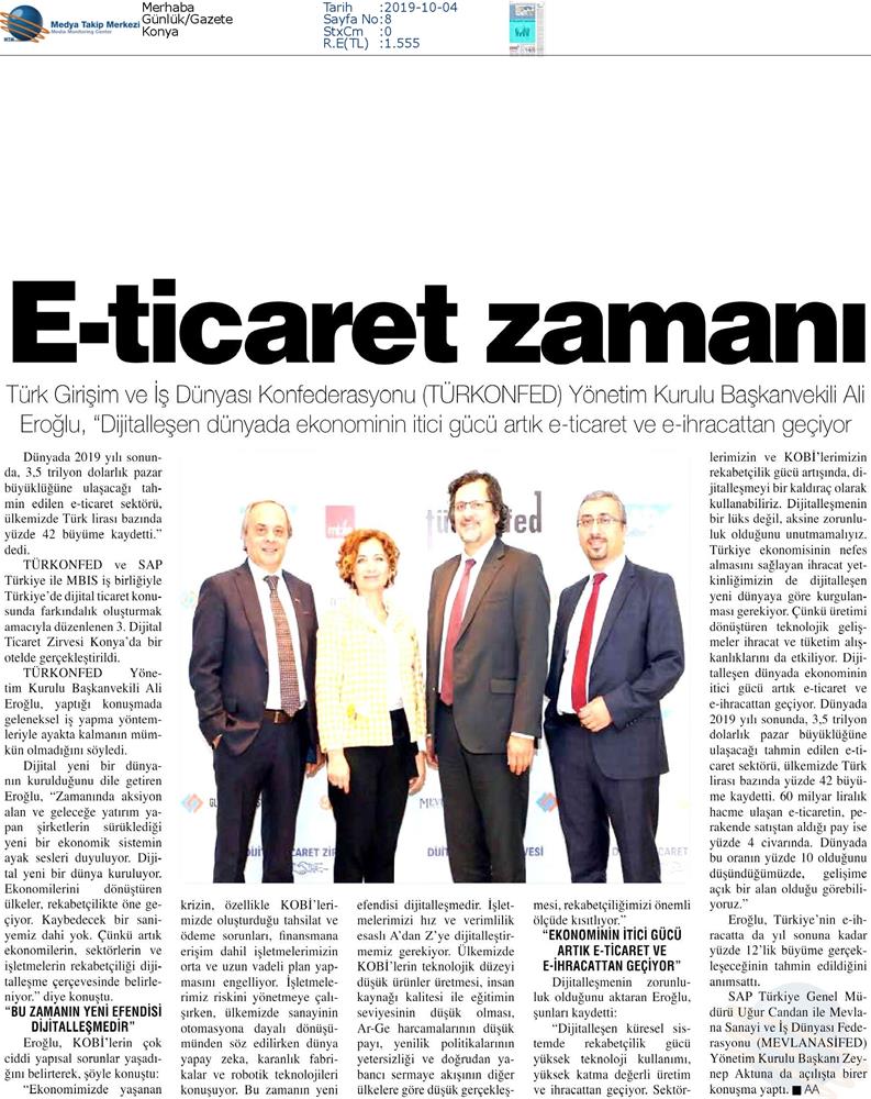 Dijital Ticaret Zirvesi Medya Yansimalari 2 Ekim 2019 Konya - 3