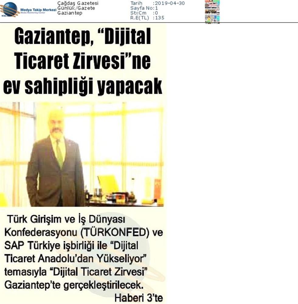 Dijital Ticaret Zirvesi Medya Yansimalari 2 Mayis 2019 Gaziantep - 18