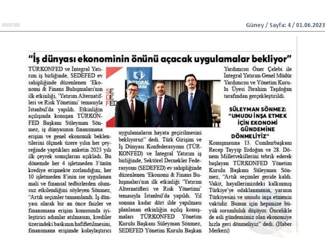 Ekonomi Finans Buluşmalari 30 Mayis 2023 Istanbul - 14