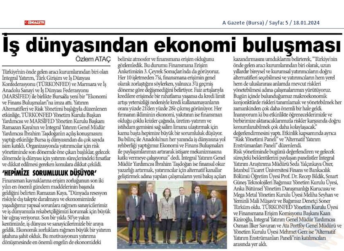 Ekonomi Ve Finans Buluşmalari 16 Ocak 2024 Bursa - 1
