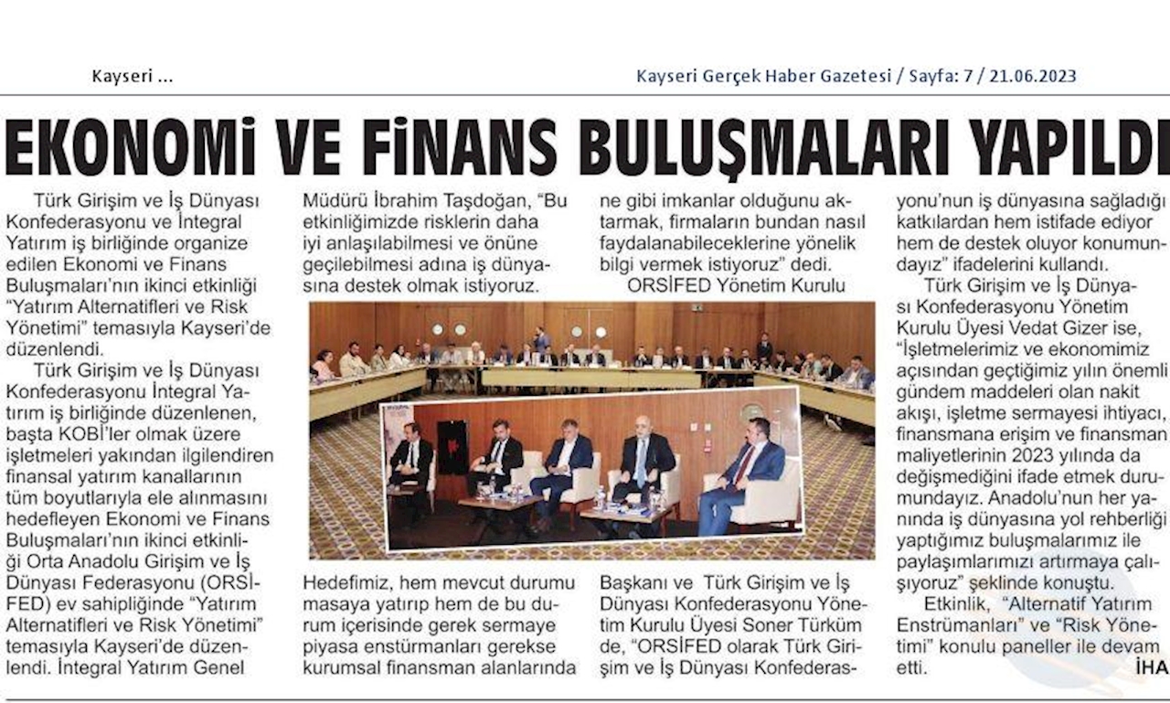 Ekonomi Ve Finans Buluşmalari 20 Haziran 2023 Kayseri - 3