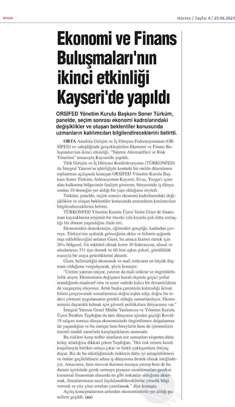 Ekonomi Ve Finans Buluşmalari 20 Haziran 2023 Kayseri - 8