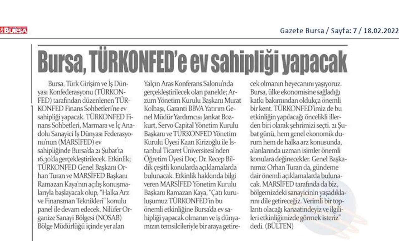 Finans Sohbetleri 21 Subat 2022 Bursa - 3