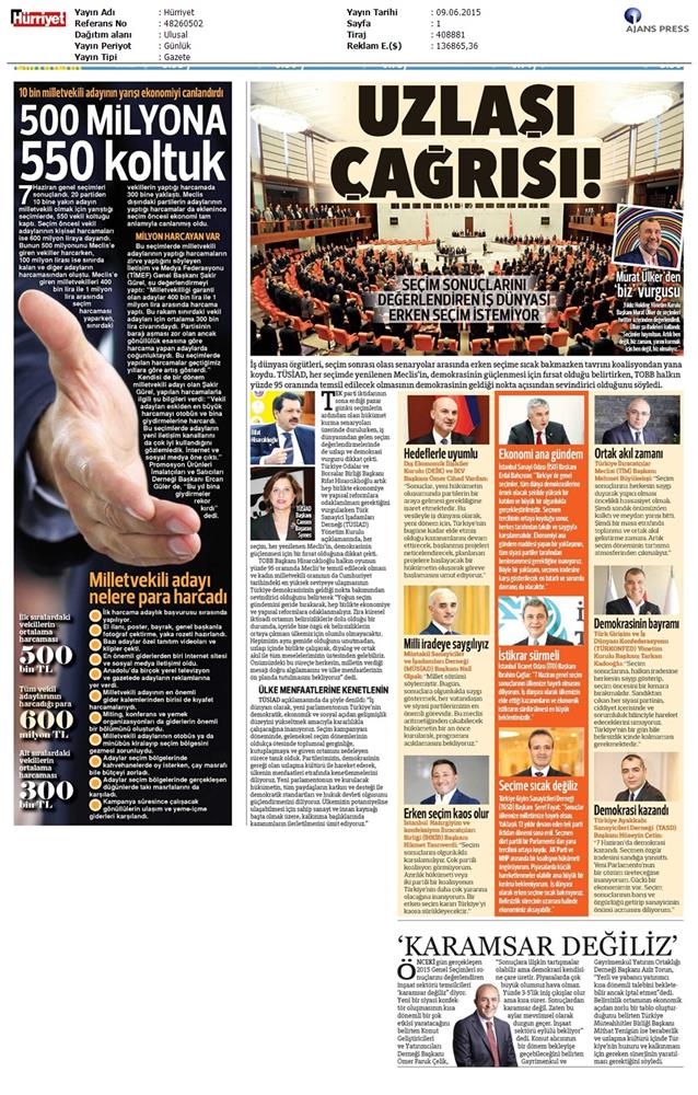 Genel Secim Sonrasi Basina Yansiyan Görüşlerimiz - 11
